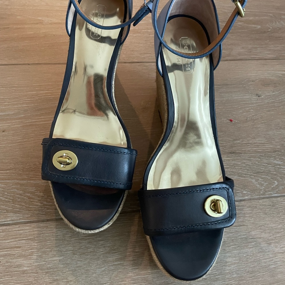 Coach Wedge Espadrille 2 tone Blue